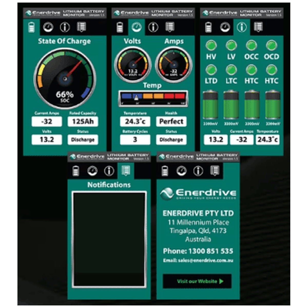 Enerdrive - ePower - 36V - 100AH - Alpha IP67 Smart Bluetooth Lithium Battery
