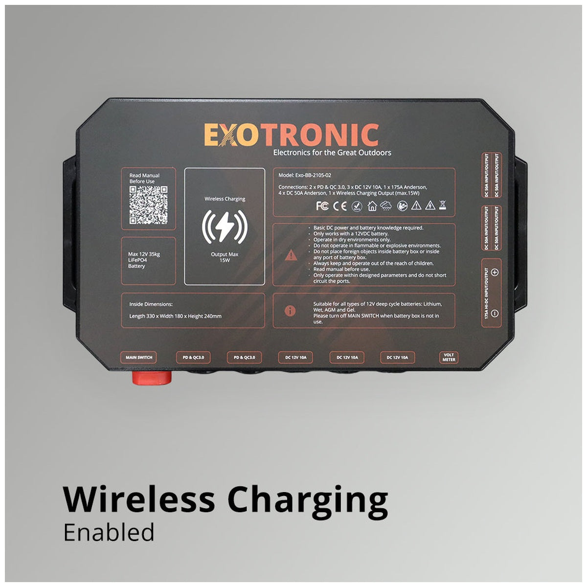 Exotronic - Qi-Enabled Heavy-Duty Battery Box