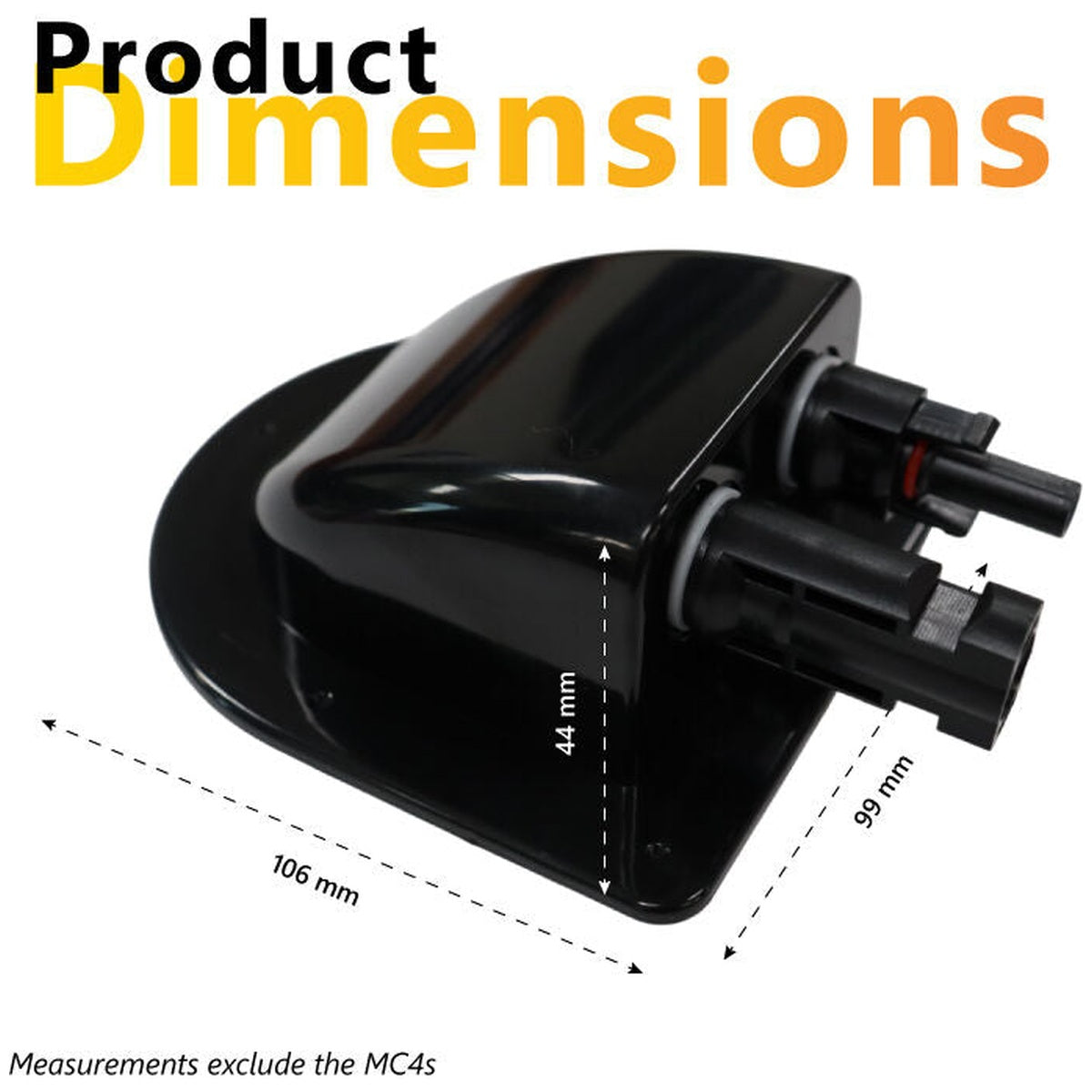 Exotronic - Black Solar Connector Cable Entry Cover