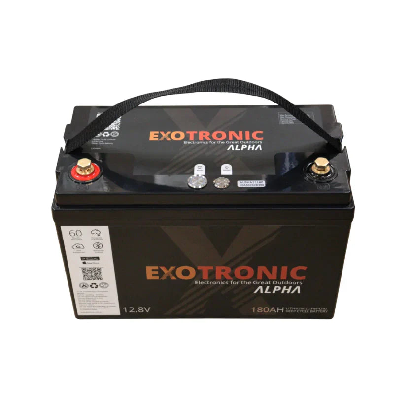 Exotronic - 12V - 180AH - Twin Pack Alpha IP67 Smart Bluetooth Lithium Batteries