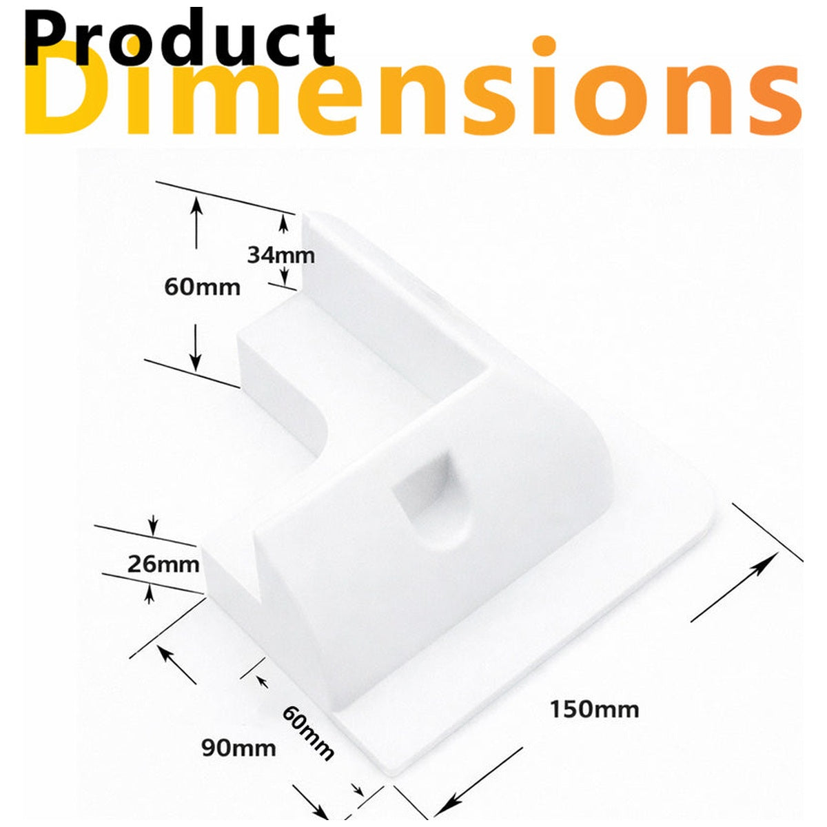 Exotronic - White Solar Panel ABS Plastic Corner Brackets