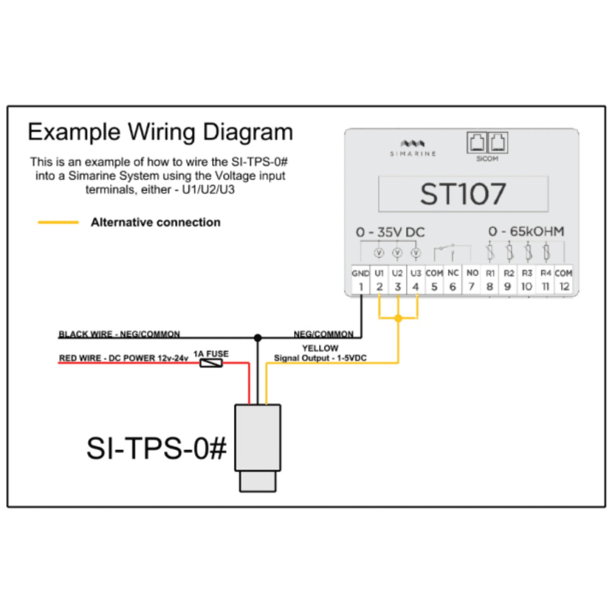 Enerdrive - 0-500mm (0-5kPa) Water Tank Level Pressure Sensor
