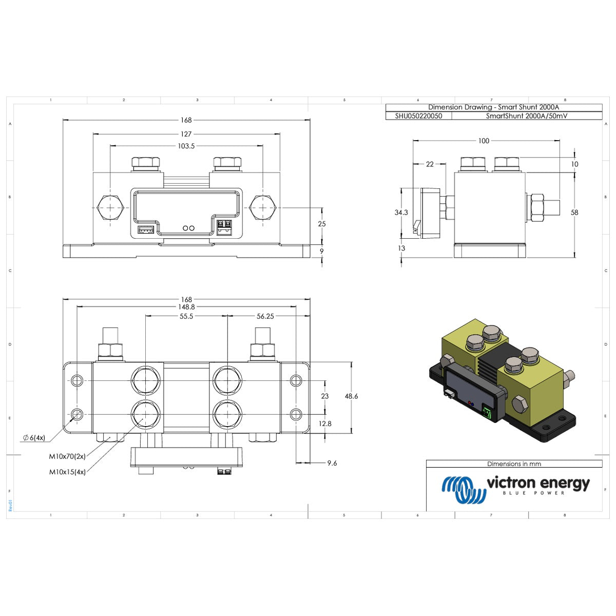 Victron Energy - 2000A - SmartShunt - Bluetooth Battery Monitor