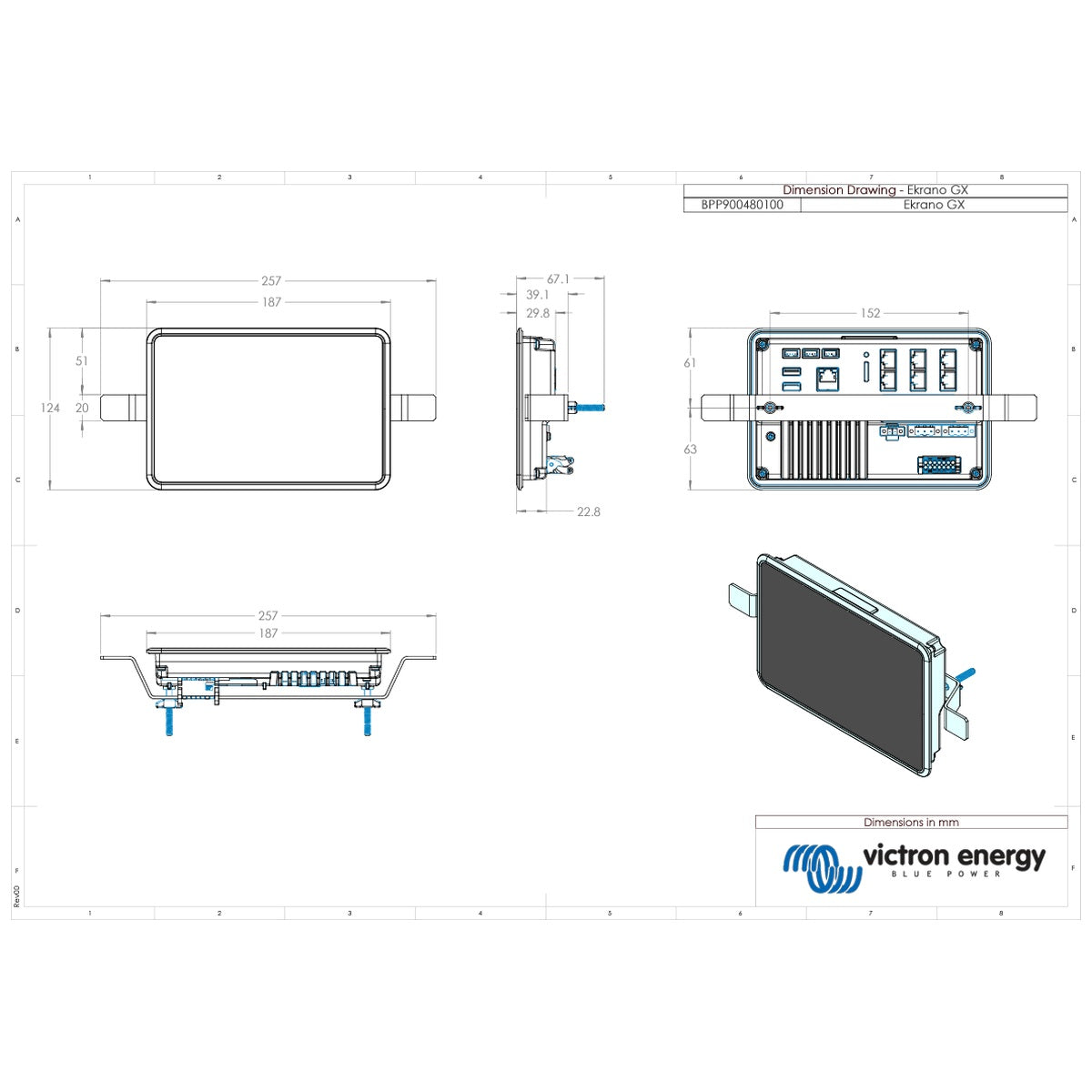 Victron Energy - Ekrano GX System Monitor & Control with 7-Inch Touchscreen