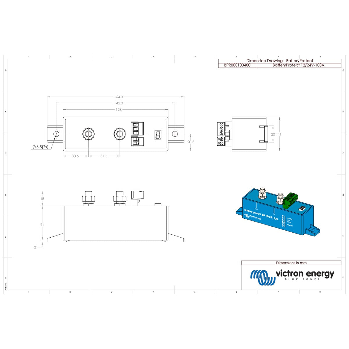 Victron Energy - 12/24V - 100A - BatteryProtect Low Voltage Disconnect