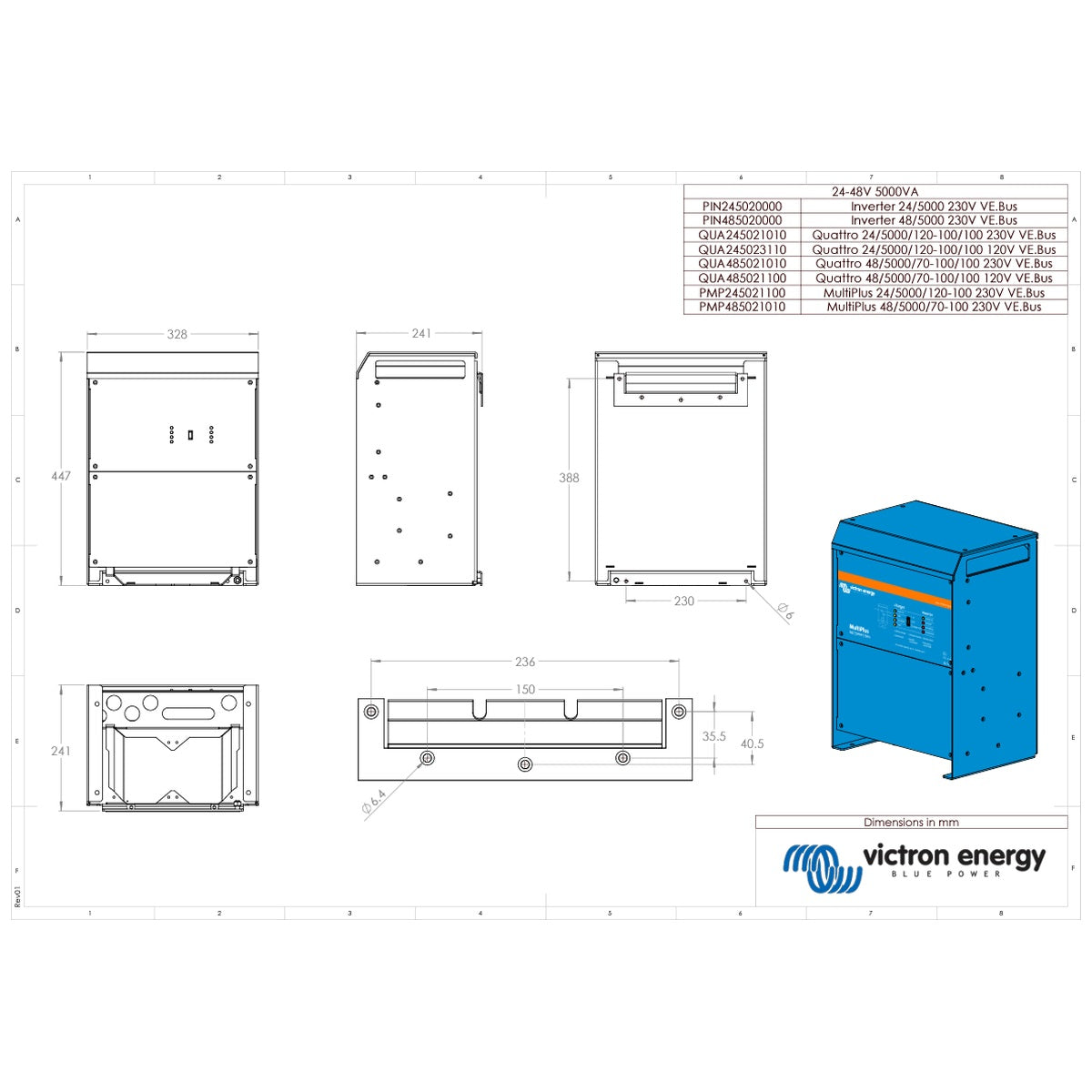 Victron Energy - 24V - 5000VA MultiPlus 24/5000/120-100 - Inverter/Charger