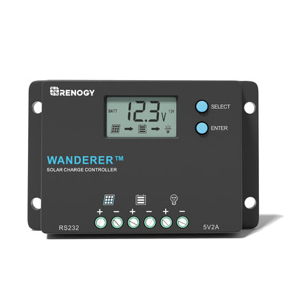 Renogy - 12/24V - 10A - Wanderer PWM Charge Controller