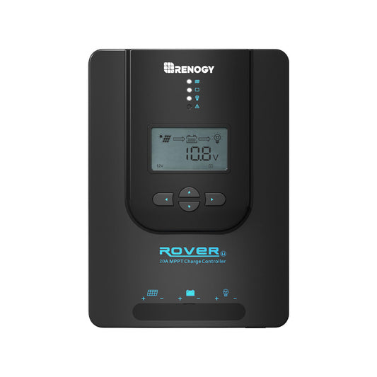 Renogy - 12/24V - 20A - Rover Li MPPT Solar Charge Controller with Bluetooth Module