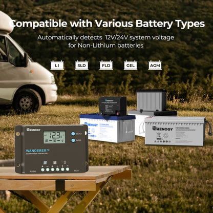 Renogy - 12/24V - 10A - Wanderer PWM Charge Controller