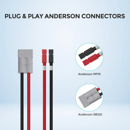 Renogy - 6AWG - 5ft - Anderson PP75 to Anderson SB120 Adapter Cable