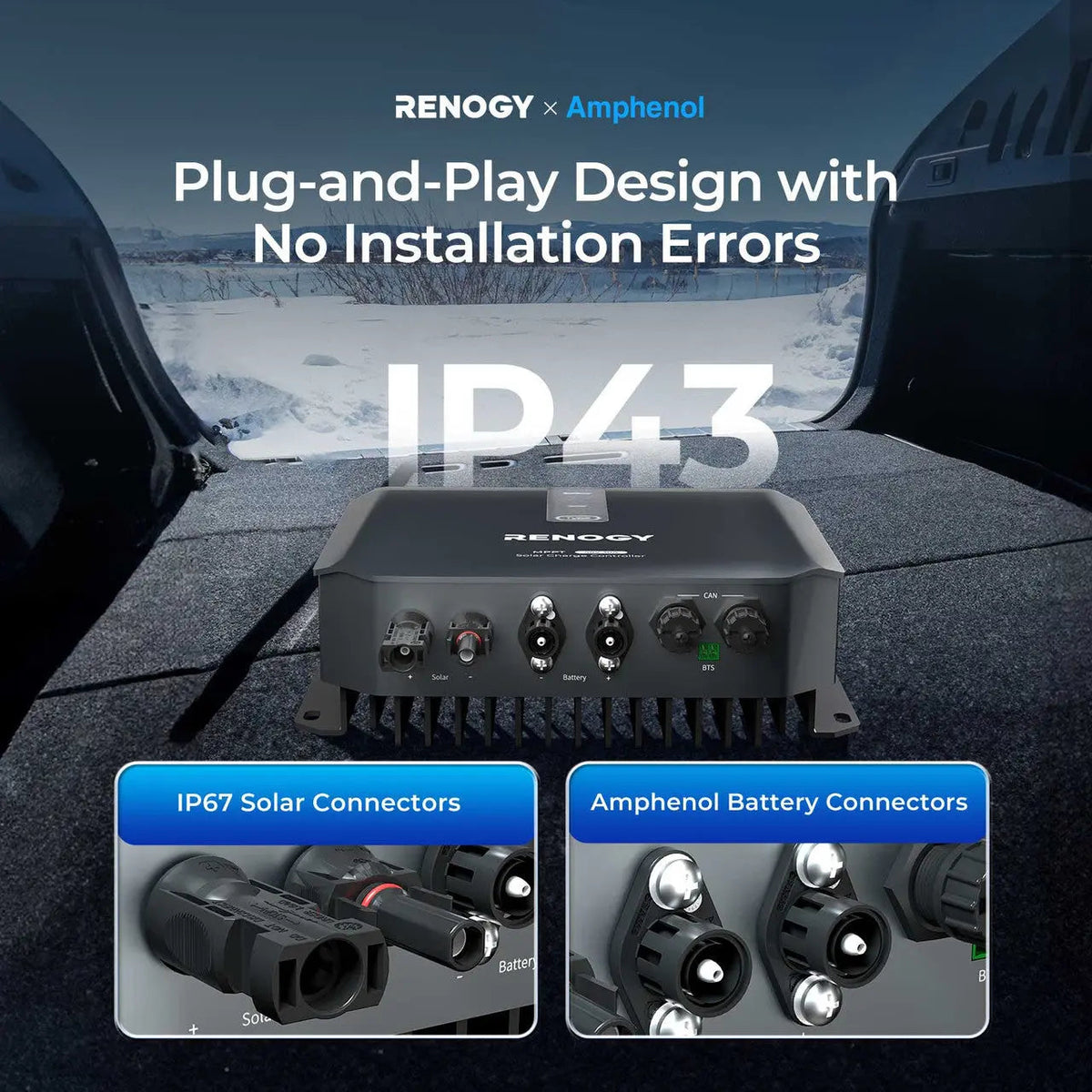 Renogy - 12/24/36/48V - 30A - Rego MPPT Solar Charge Controller
