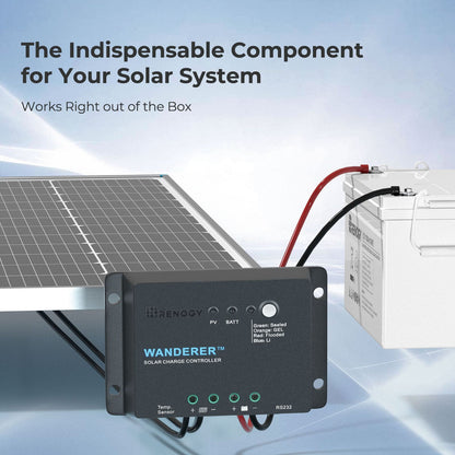 Renogy - 12V - 30A - Wanderer Li PWM Solar Charge Controller
