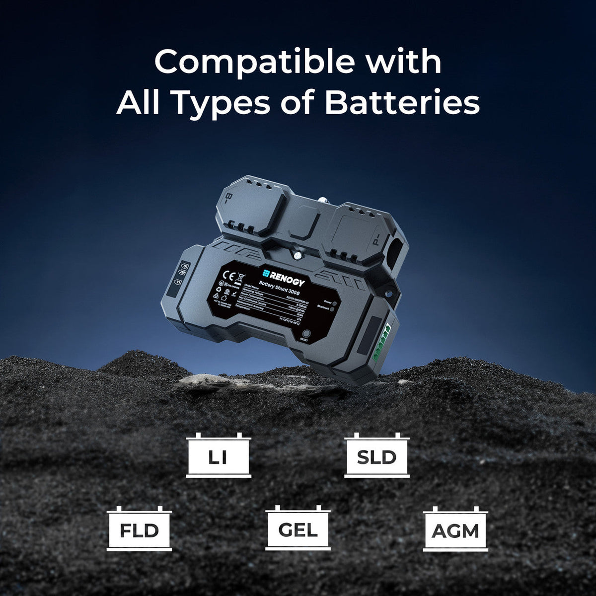 Renogy - 300A - Battery Shunt with Bluetooth