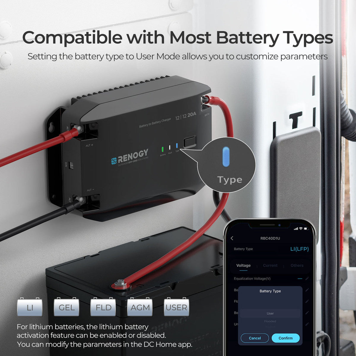 Renogy - 12V - 20A - DC-DC Battery Charger