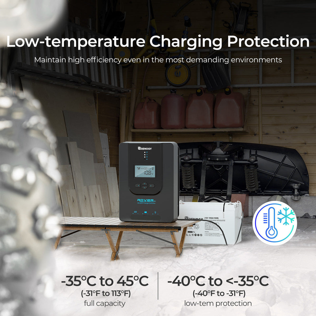Renogy - 12/24V - 40A - Rover Li MPPT Solar Charge Controller