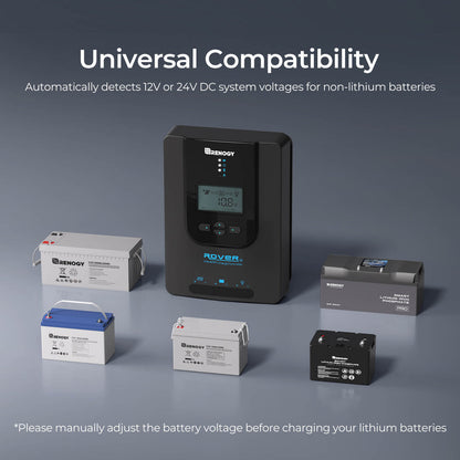 Renogy - 12/24V - 30A - Rover Li MPPT Solar Charge Controller with Bluetooth Module