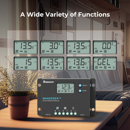 Renogy - 12/24V - 10A - Wanderer PWM Charge Controller