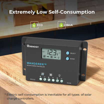 Renogy - 12/24V - 10A - Wanderer PWM Charge Controller