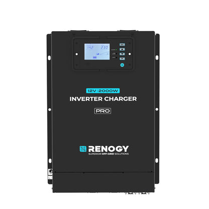 Renogy - 12V - 2000W - Pro Pure Sine Wave Inverter Charger with Built-in RCD