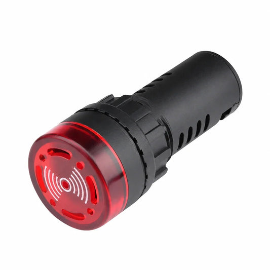 12V - Red LED Audible Visual Buzzer Alarm