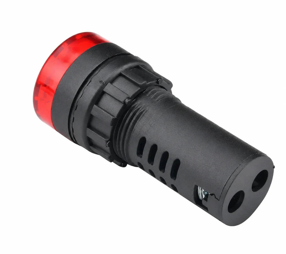 12V - Red LED Audible Visual Buzzer Alarm