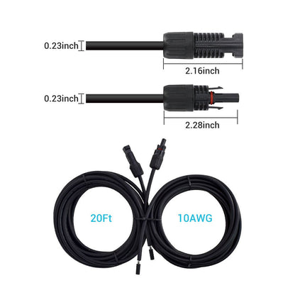 Renogy - 10AWG - 6m (20ft) - MC4 Solar Adaptor Cable Kit