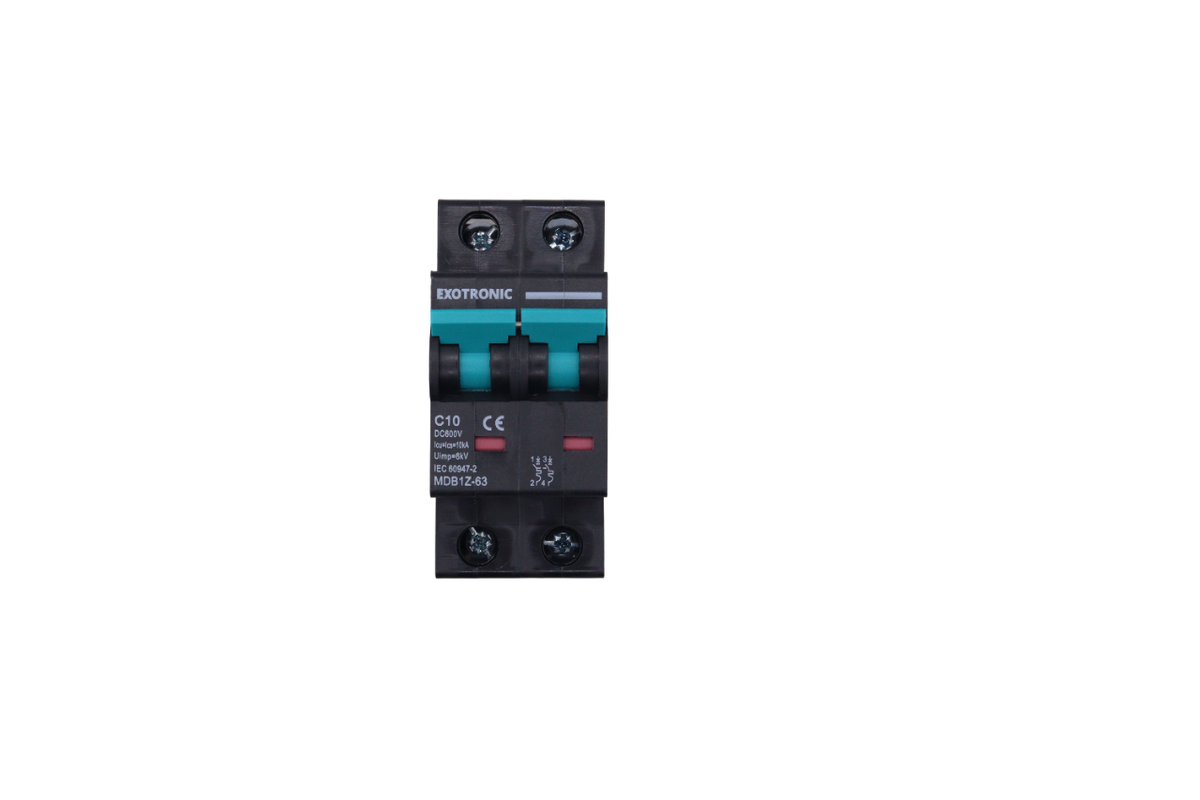 Exotronic - 63A - 2-Pole DC Circuit Breaker (MCB) (Pack of 6)