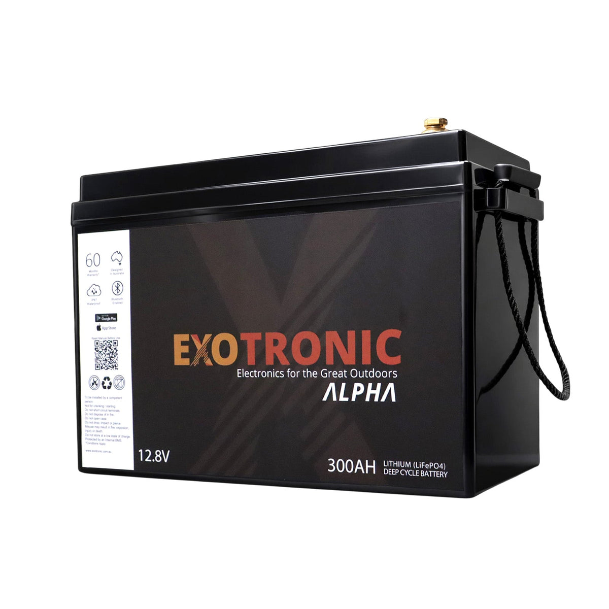 Exotronic - 12V - 300AH - Twin Pack Alpha IP67 Smart Bluetooth Lithium Batteries