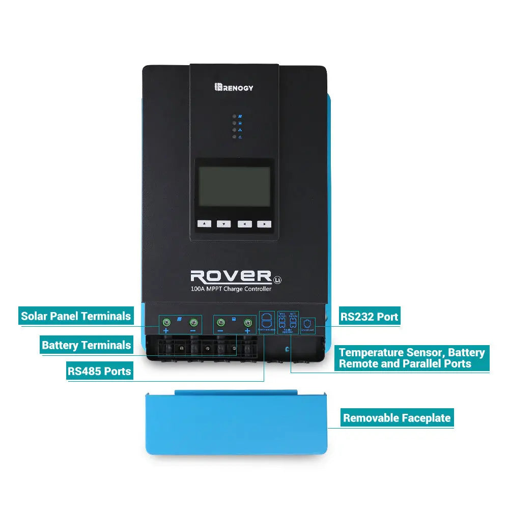 Renogy - 12/24/36/48V - 100A - Rover Li MPPT Solar Charge Controller