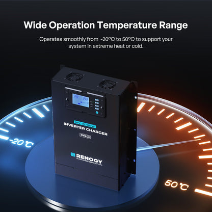 Renogy - 12V - 2000W - Pro Pure Sine Wave Inverter Charger with Built-in RCD