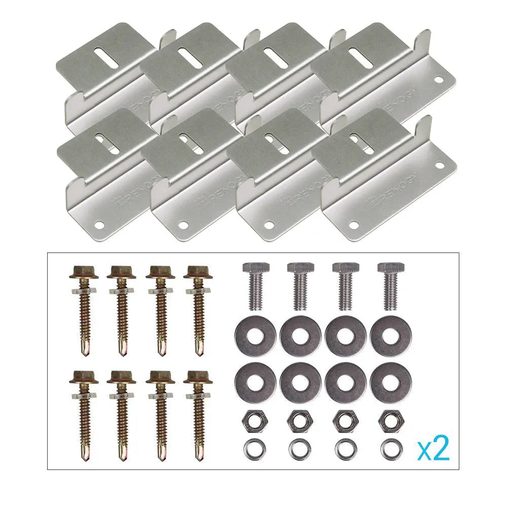 Renogy - Solar Panel Z Mounting Brackets - 2 Sets of 4 (8 Brackets)
