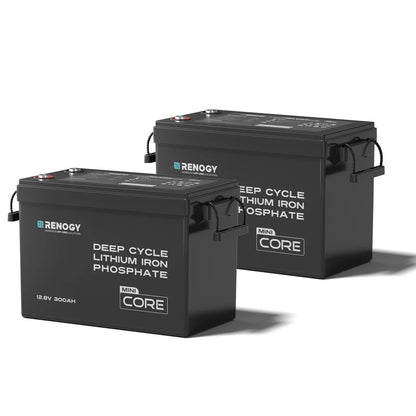 Renogy - 12V - 300AH - Core Mini Lithium Iron Phosphate Battery (Pack of 2)