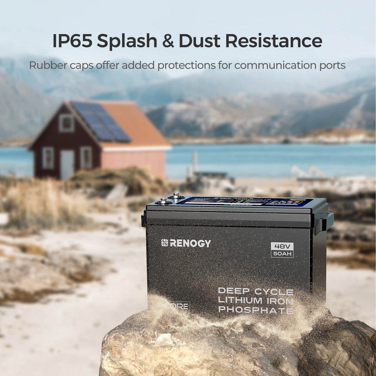 Renogy - 48V - 50AH - Core Series Smart Lithium Iron Phosphate Battery with Self-Heating