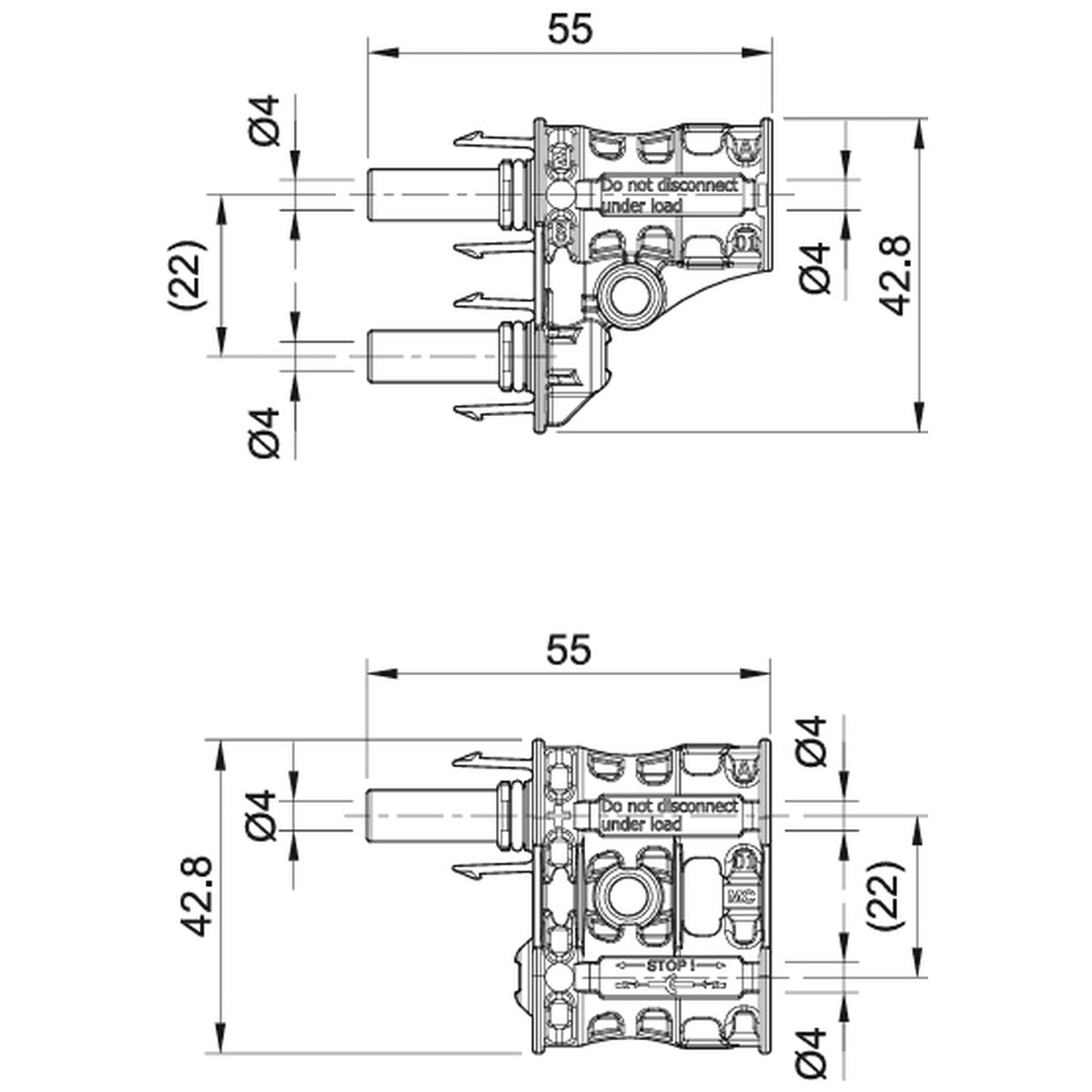 Multi-Contact Stäubli - Stäubli MC4 Evo 2 Connector 'h' Branch Pair 2 1
