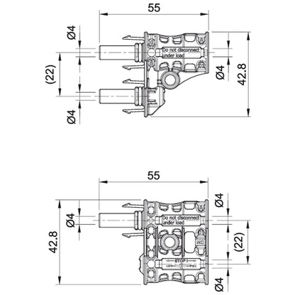Multi-Contact Stäubli - Stäubli MC4 Evo 2 Connector 'h' Branch Pair 2 1