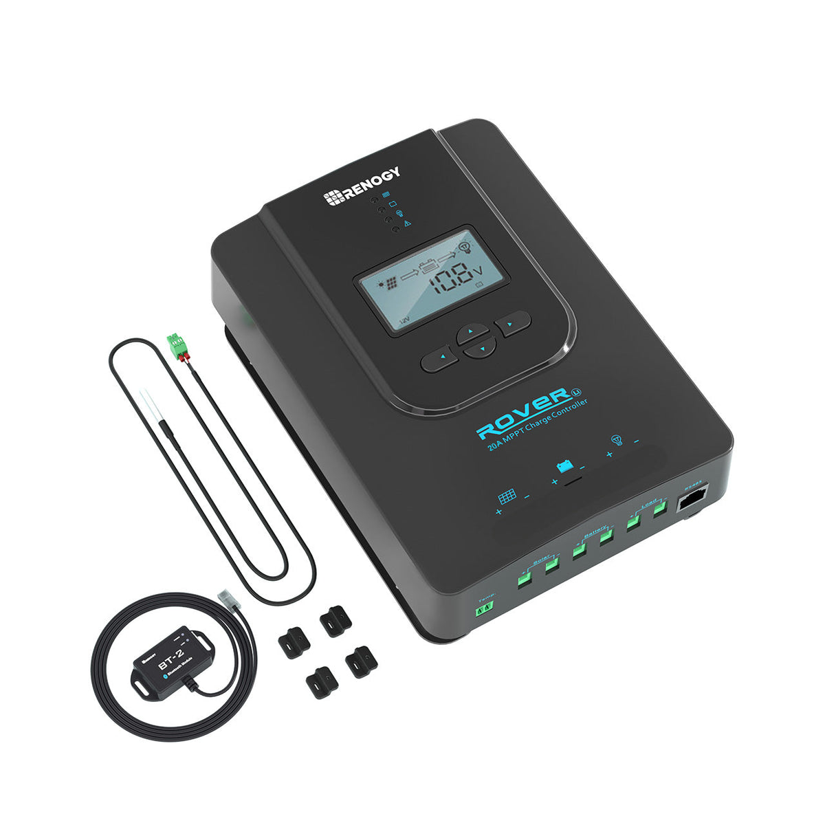 Renogy - 12/24V - 20A - Rover Li MPPT Solar Charge Controller with Bluetooth Module