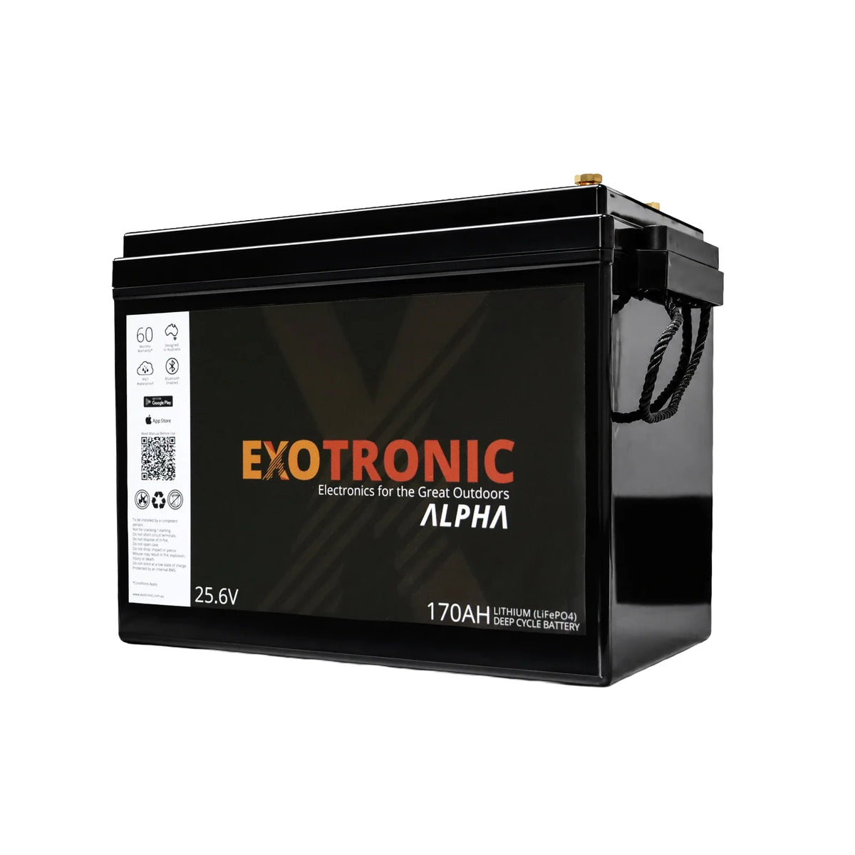 Exotronic - 24V - 170AH - Alpha IP67 Smart Bluetooth Lithium Battery
