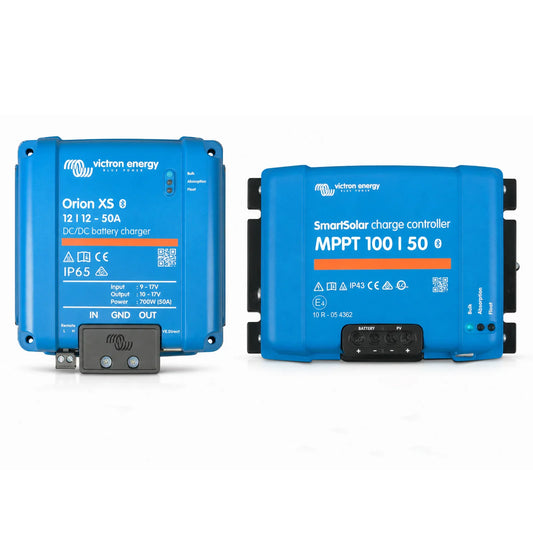 Victron Energy - 12V - 50A Charging Bundle - SmartSolar MPPT 100/50 + Orion XS 12/12-50A