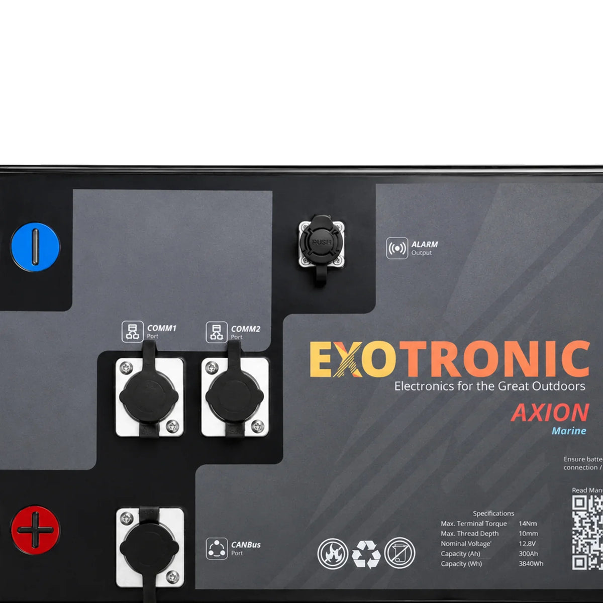 Exotronic - 12V - 300AH - Axion CANBus Bluetooth Lithium Battery - Marine Version
