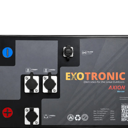 Exotronic - 12V - 300AH - Axion CANBus Bluetooth Lithium Battery - Marine Version