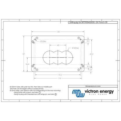 Victron Energy - Cerbo GX MK2 & GX Touch 50 System Bundle w/ 5m Extension & Temp Sensors