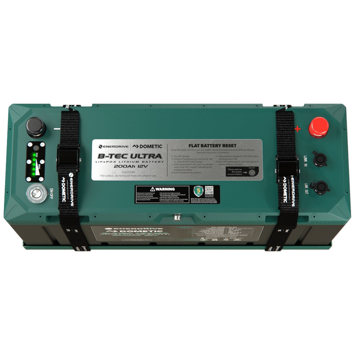 Enerdrive - 12V-200AH - Alpha IP67 Smart Bluetooth Lithium Battery