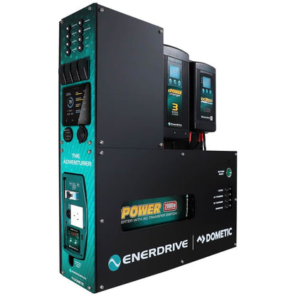 Enerdrive - Left-hand 40AC 40DC 2000X + Simarine Battery Monitor Adventurer Canopy Power System