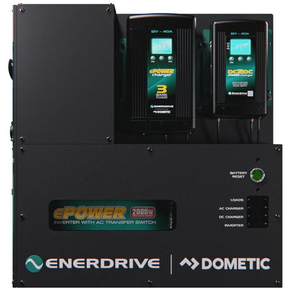 Enerdrive - Left-hand 40AC 40DC 2000X + Simarine Battery Monitor Adventurer Canopy Power System