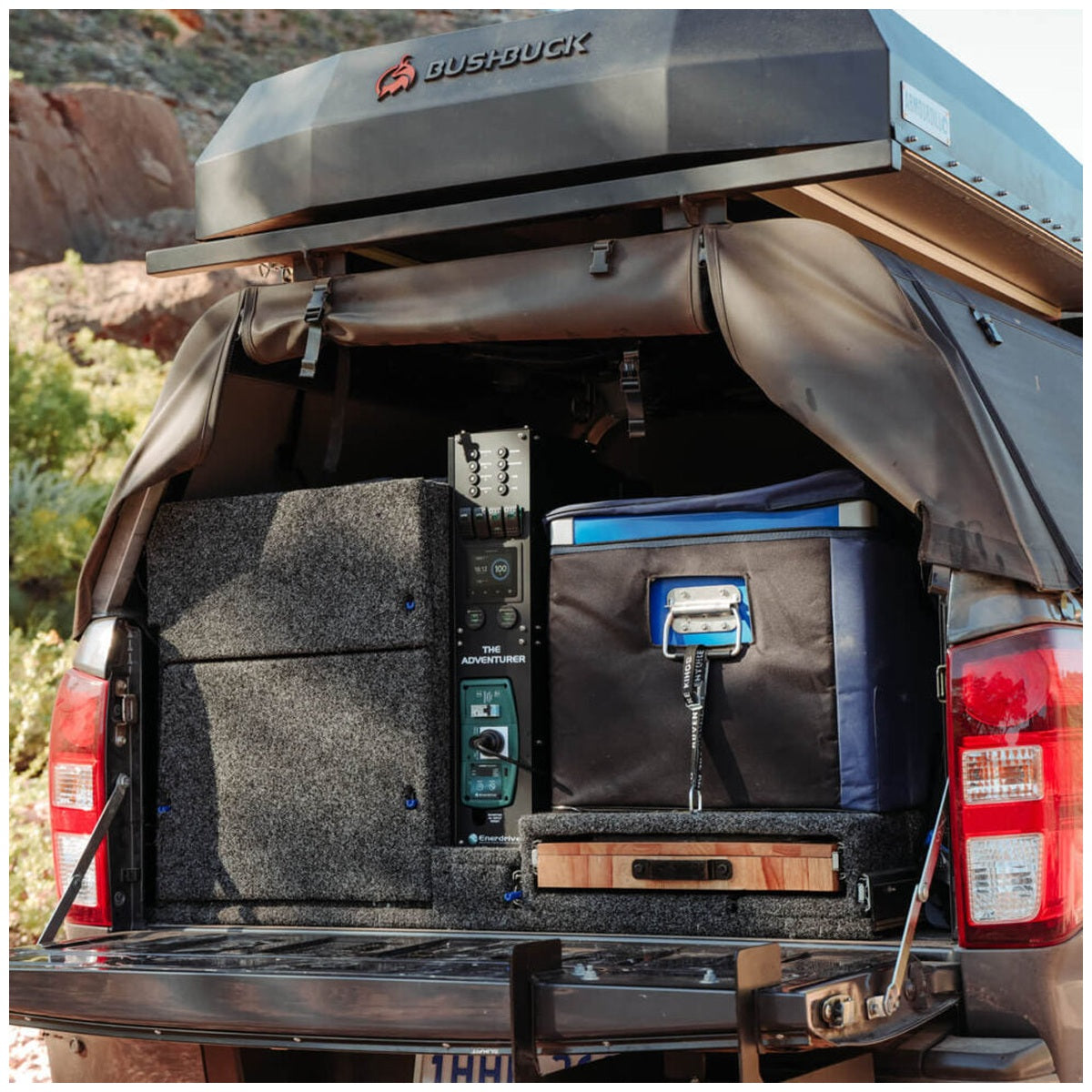 Enerdrive - Left-hand 40AC 40DC 2000X + Simarine Battery Monitor Adventurer Canopy Power System