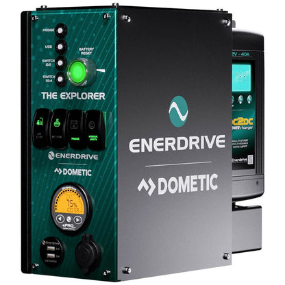 Enerdrive - Left-Hand 40DC + Simarine Battery Monitor Explorer Canopy Power System