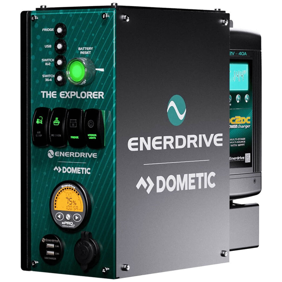 Enerdrive - Left-Hand 40DC + Simarine SCQ50 Explorer Canopy Power System