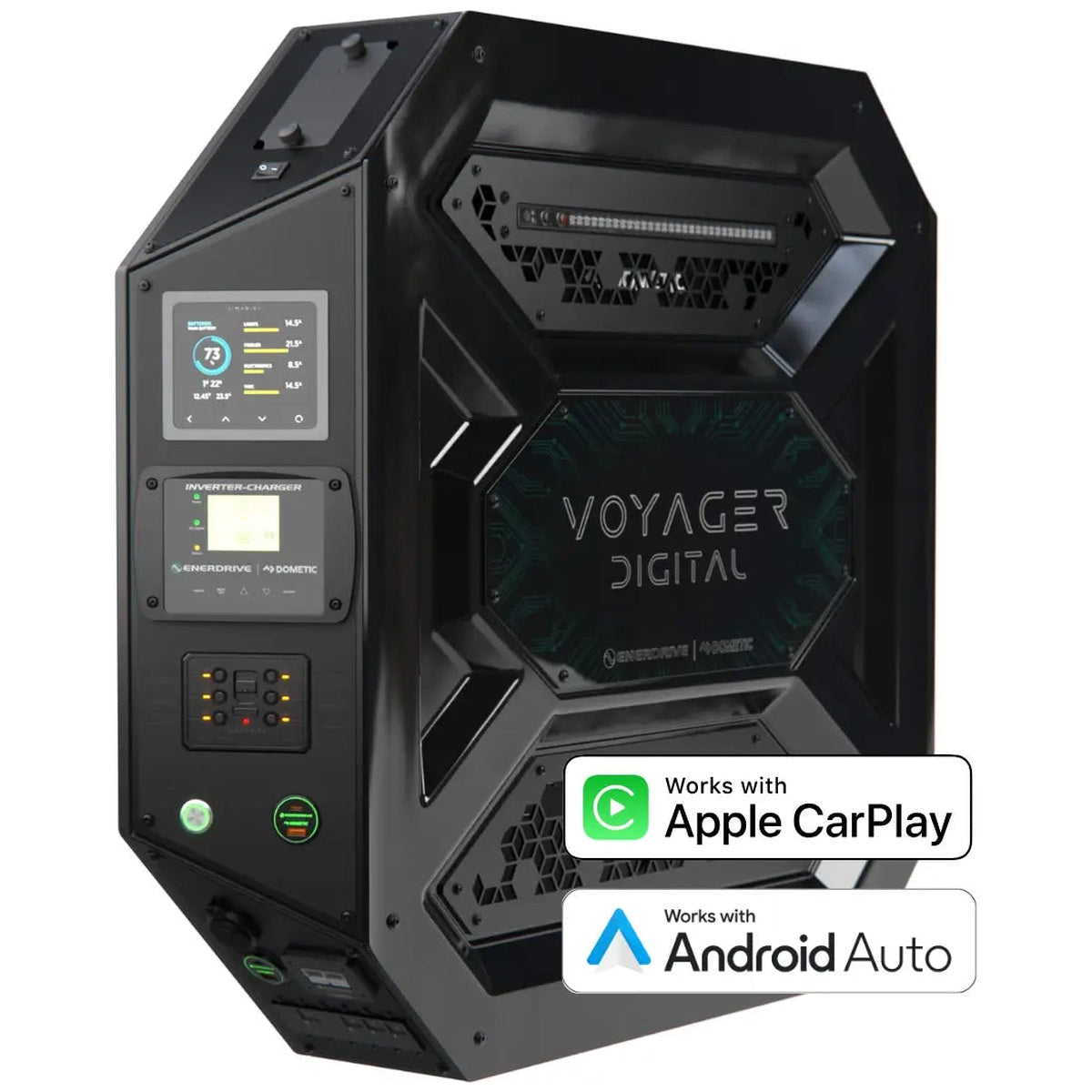 Enerdrive - 3000W - Left-hand /100A Inverter-Charger 40DC + Simarine SCQ50 Voyager Digital Canopy Power System