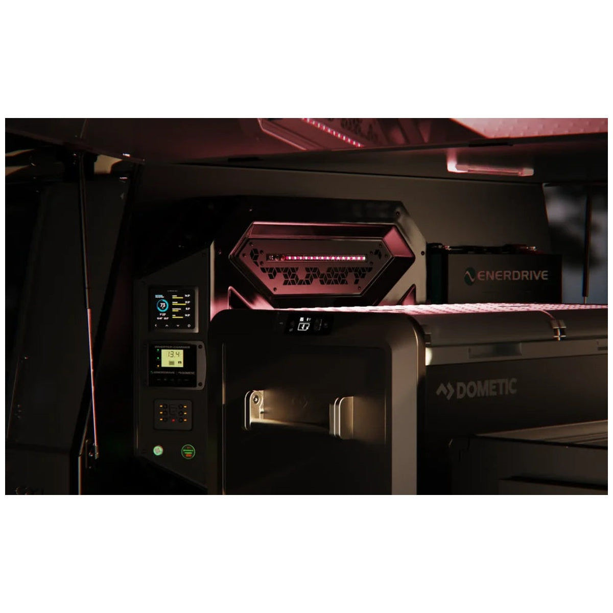 Enerdrive - 3000W - Left-hand /100A Inverter-Charger 40DC + Simarine SCQ50 Voyager Digital Canopy Power System