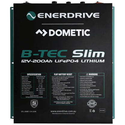 Enerdrive - ePower - 12V - 200AH - B-TEC Slimline Lithium Battery